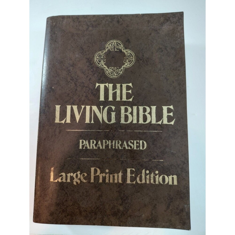 The Living Bible Paraphrased Large Print Edition 1977 Hardcover Tyndale House